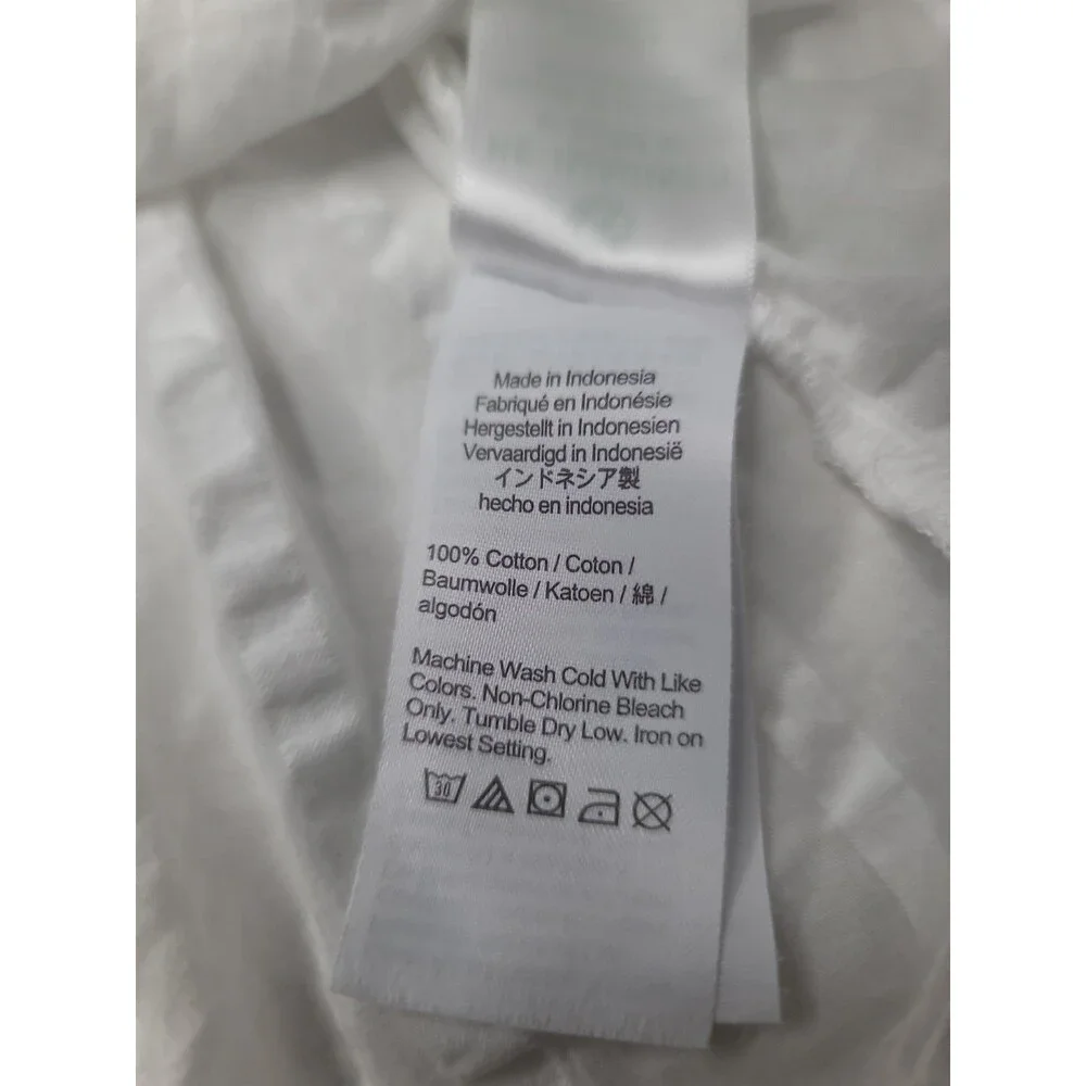 J.Crew White Cotton Blouse Women’s Puff Sleeve Square Neck Cottagecore Top Large